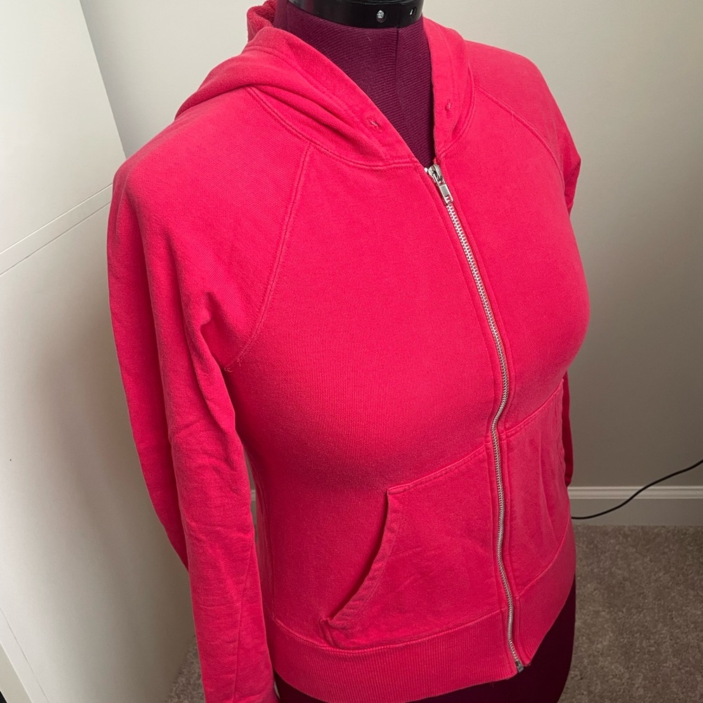 Forever 21 Fuchsia Zip-Up Hoodie
